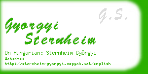 gyorgyi sternheim business card